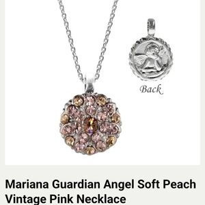 Mariana Peach and Pink Swarovski Crystal Protection Necklace
